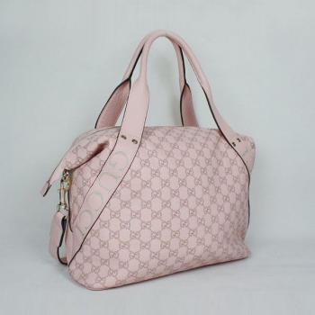 Gucci  Handle bags 211105 Pink Cow Leather HandBags Replica