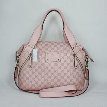 Gucci  Handle bags 211105 Pink Cow Leather HandBags Replica