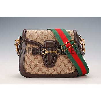 Gucci Lady Web GG Small Canvas Bag Brown