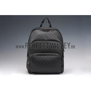 Replica Gucci GG Canvas Backpack Black/Grey 607932