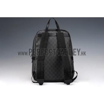 Replica Gucci GG Canvas Backpack Black/Grey 607932