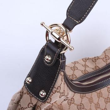 Gucci Hobo bags 211966 Khaki Large Cross Body Bag Replica