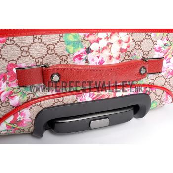 Gucci GG Supreme Blooms Red Print Luggage 18926978