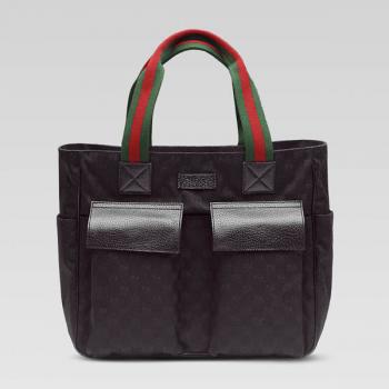 Gucci Tote bags 161836 Black Canvas HandBags Replica