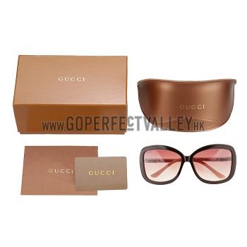 Gucci Guccissima Pattern Beige Frame Sunglasses 308082