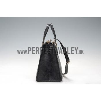 Gucci Black Leather Work Bag 607332