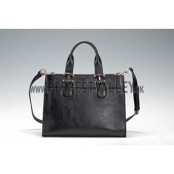 Gucci Black Leather Work Bag 607332