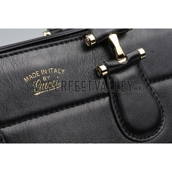 Gucci Black Leather Work Bag 607332