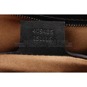 Gucci Padlock Leather Shoulder Bag Black