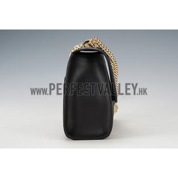 Gucci Padlock Leather Shoulder Bag Black