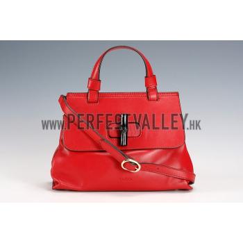 Gucci Bamboo Daily  Handle Red Bag