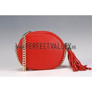 Gucci Soho Leather Mini Chain Bag Red 607946 Replica