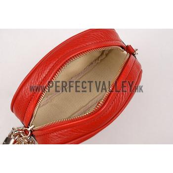 Gucci Soho Leather Mini Chain Bag Red 607946 Replica