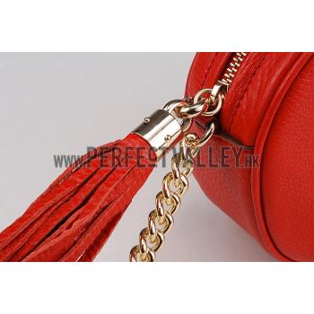 Gucci Soho Leather Mini Chain Bag Red 607946 Replica