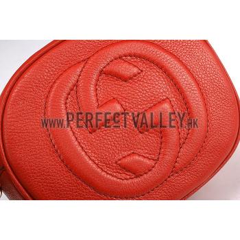 Gucci Soho Leather Mini Chain Bag Red 607946 Replica