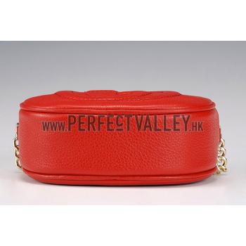 Gucci Soho Leather Mini Chain Bag Red 607946 Replica