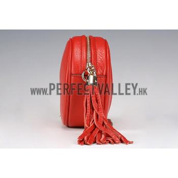 Gucci Soho Leather Mini Chain Bag Red 607946 Replica