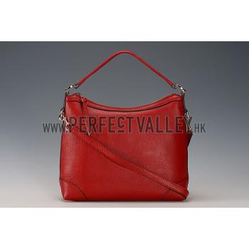 Gucci Miss GG Leather Hobo Dark Red