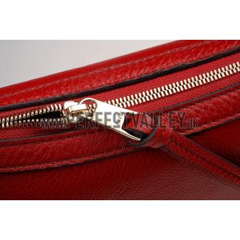 Gucci Miss GG Leather Hobo Dark Red