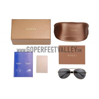 Cheap Gucci Aviator Wrap Gold Frame Sunglasses 308209