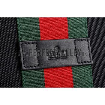 Gucci Techno Signature Web Canvas Duffle Black Bag  18926934