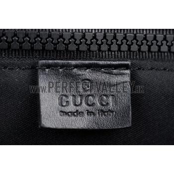 Cheap Gucci Canvas Shoulder Bag Black with Web Detail