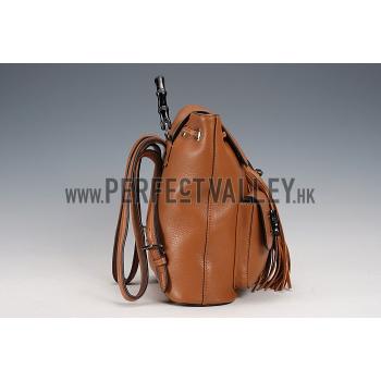 Gucci Bamboo Leather Backpack Brown