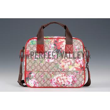 Cheap Gucci GG Supreme Blooms Red Print Light Duffle Bag 18926984