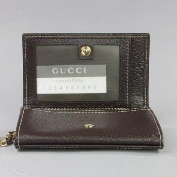 Gucci Wallet 154178 Coffee Canvas Small Wallet Replica