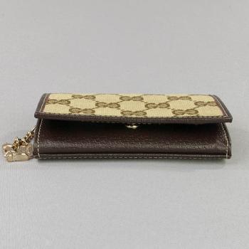 Gucci Wallet 154178 Coffee Canvas Small Wallet Replica