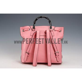 Gucci Bamboo Leather Backpack Pink