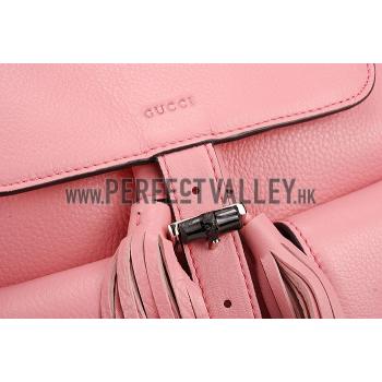 Gucci Bamboo Leather Backpack Pink