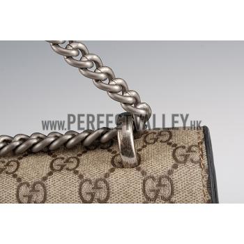 Replica Gucci Dionysus GG Supreme Canvas And Black Suede Trim Small Bag 18926785