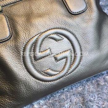 Cheap Gucci Calfskin Handbag Coffee