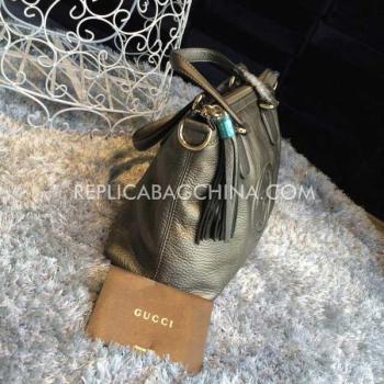 Cheap Gucci Calfskin Handbag Coffee