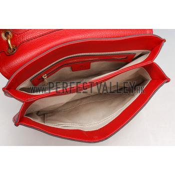 Gucci Marmont Leather Shoulder Bag Red