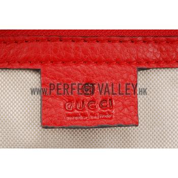 Gucci Marmont Leather Shoulder Bag Red