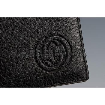 Gucci Long Wallet Black Leather