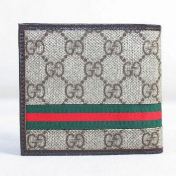 Gucci Wallet 138073 Coffee Canvas Unisex Wallet