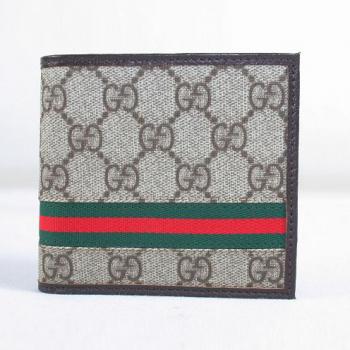 Gucci Wallet 138073 Coffee Canvas Unisex Wallet