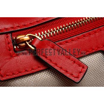 Gucci Lady Web GG Canvas And Red Leather Medium Bag  18926783