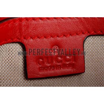 Gucci Lady Web GG Canvas And Red Leather Medium Bag  18926783