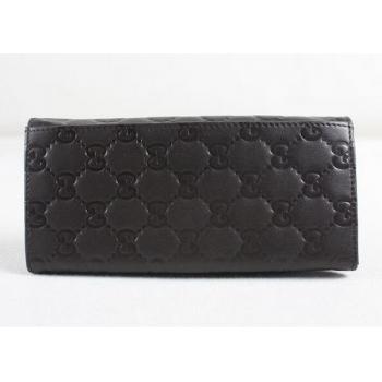 Gucci Wallet 146229 Black Cow Leather Ladies Wallet