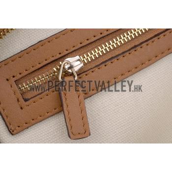 Gucci Duilio Brogue Tan Leather  Handle Bag