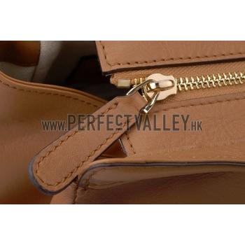 Gucci Duilio Brogue Tan Leather  Handle Bag