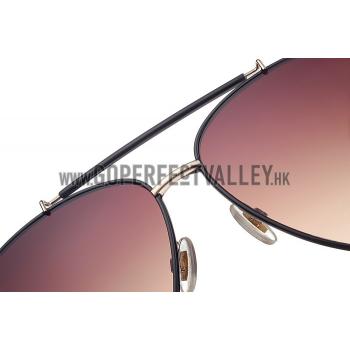 Gucci Aviator With Gucci Logo Black Sunglasses 307824