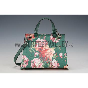 Replica Gucci Bamboo Daily Blooms Bag Emerald Green