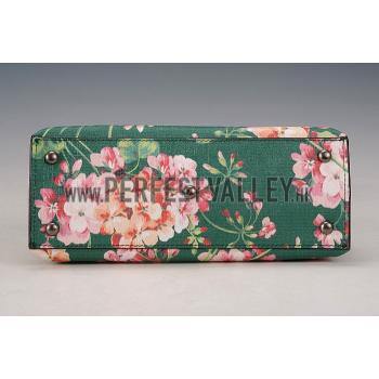 Replica Gucci Bamboo Daily Blooms Bag Emerald Green