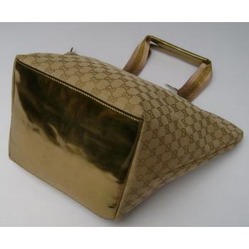 Gucci Tote bags 131231 Gold Canvas Ladies Bags