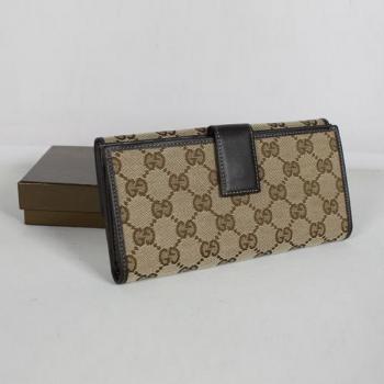 Gucci Wallet 245723 Khaki Canvas Ladies Handbags Replica